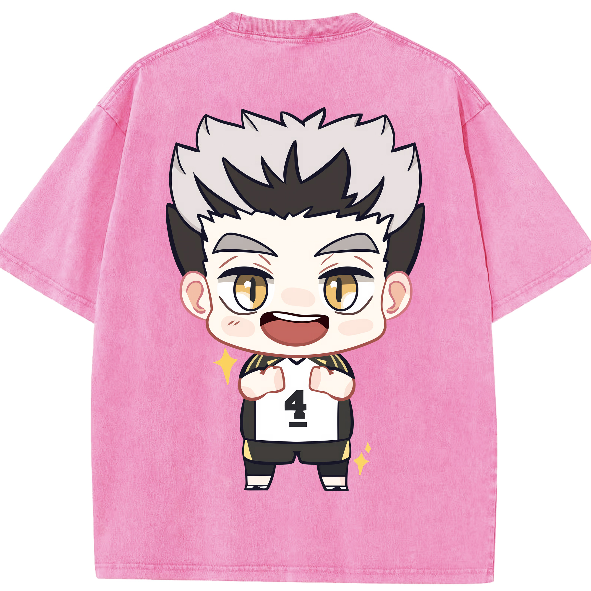 （画像用） ハイキュー!! Haikyu!! 綿100% ヴィンテージ風 半袖Tシャツ（背面プリント）